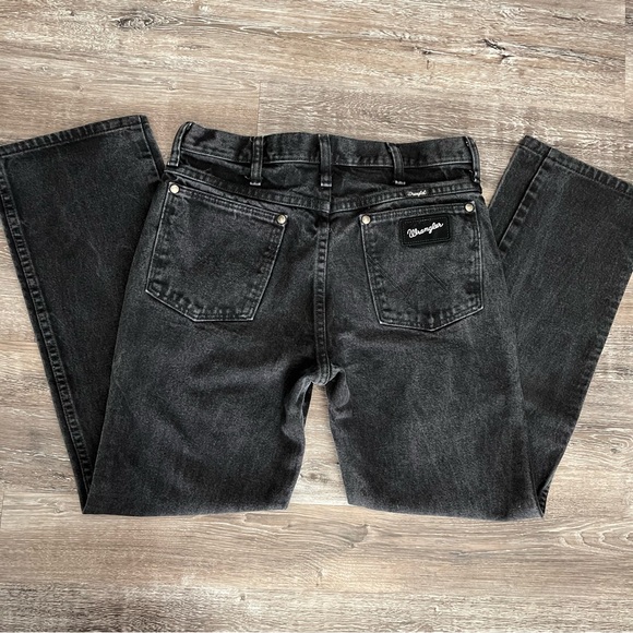 Black Straight Leg Wranglers - Picture 3 of 4